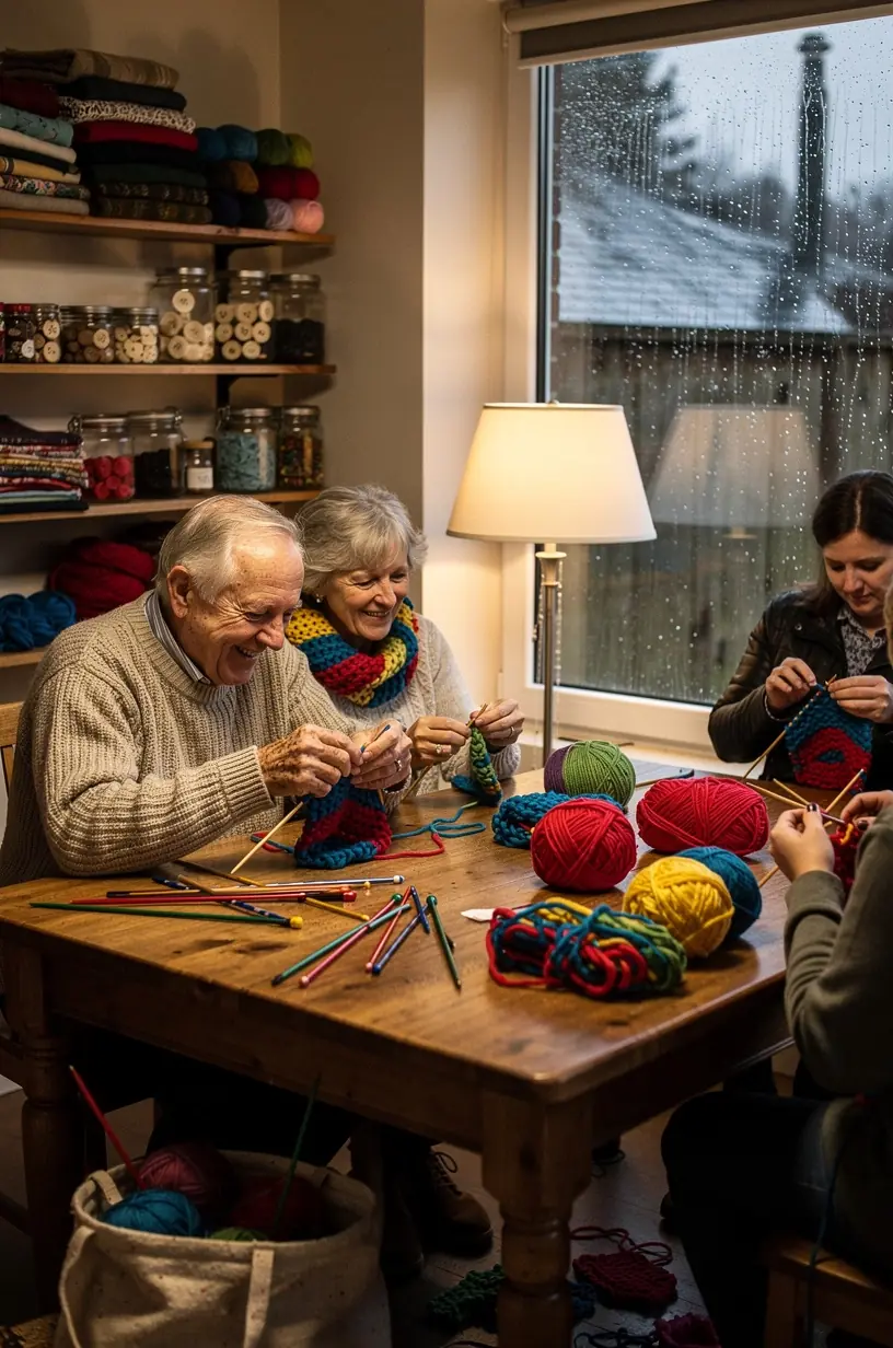 Colorful yarn skeins illustrating various yarn weights