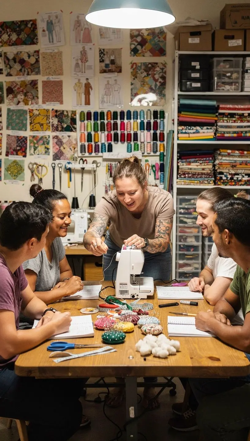 Variety of sewing threads for crafting projects
